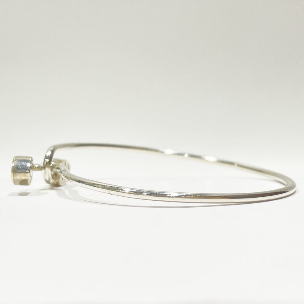 Tiffany Solid Double Heart Bangle Silver Gold - image 2